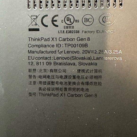 Lenovo X Gen8 Carbon EUC - Picture 3 of 7
